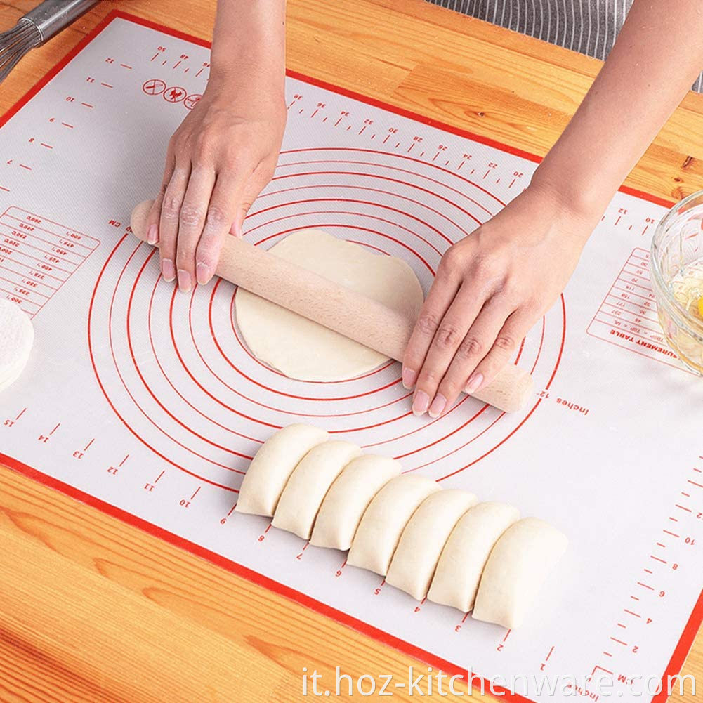 Tappetino da forno a pasta silicone non bastoncino extra spesso con misurazioni tappetino da forno hoz